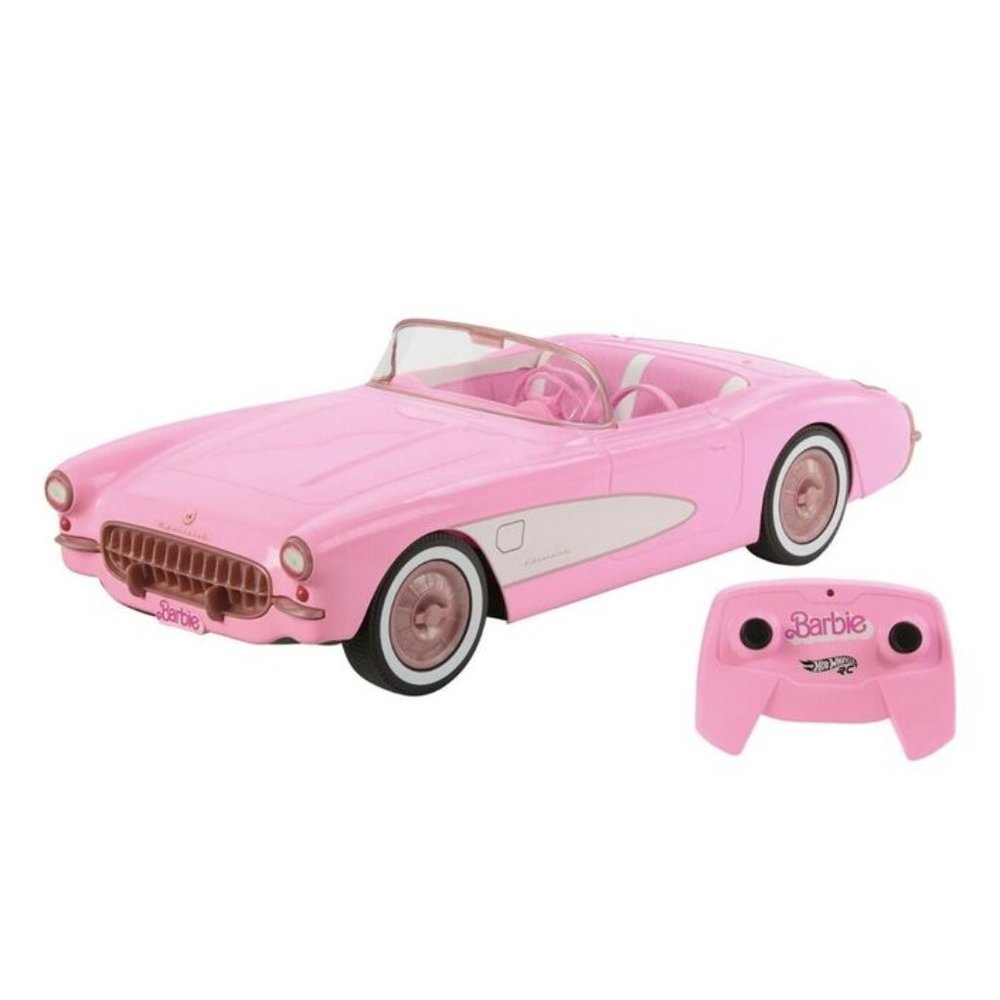 Barbie Doll The Movie Car Pink Corvette RC Hot Wheels Mattel New Remote control - Picture 2 of 5